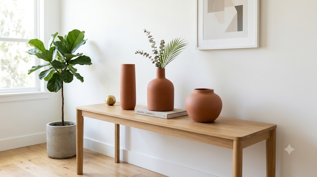 Terracotta Clay Pottery Display Shelf
